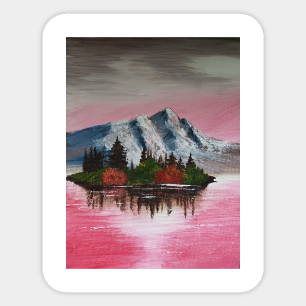 Mountain Scene Sticker by kburton99